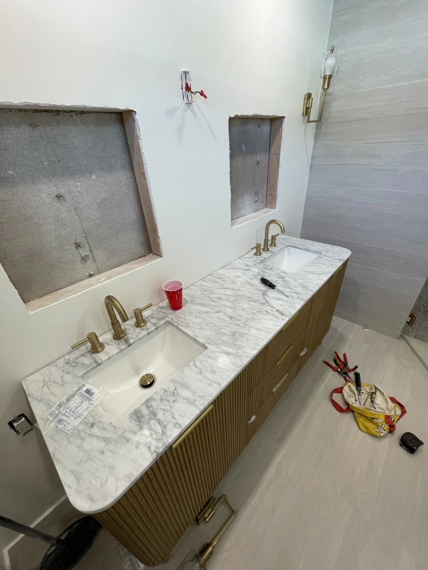 Bathroom Sconces Installation