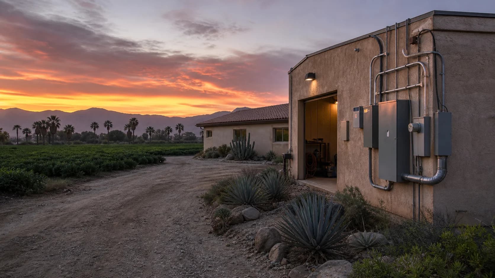 Coachella desert environment and local architecture