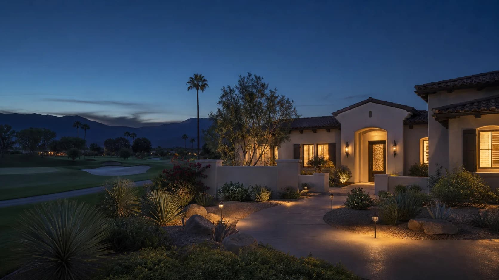 Indian Wells desert environment and local architecture
